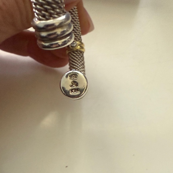 Scott Kay Silver and Gold Mesh Bracelet - Picture 6 of 8